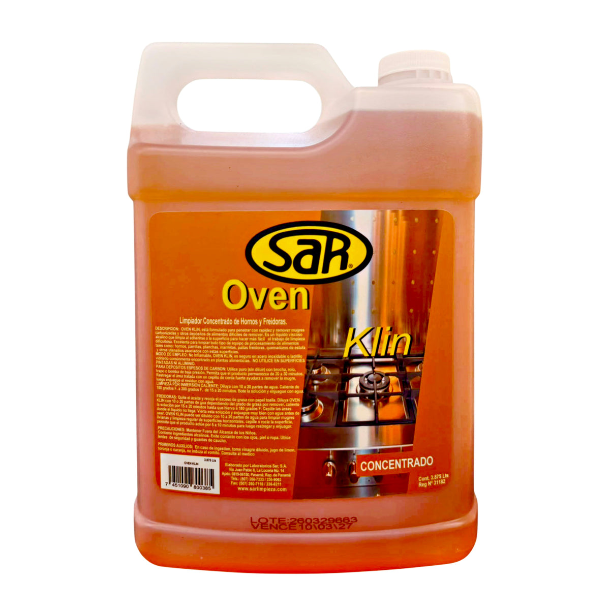 SAR OVEN KLIN Desengrasante Gel para grasa tenáz