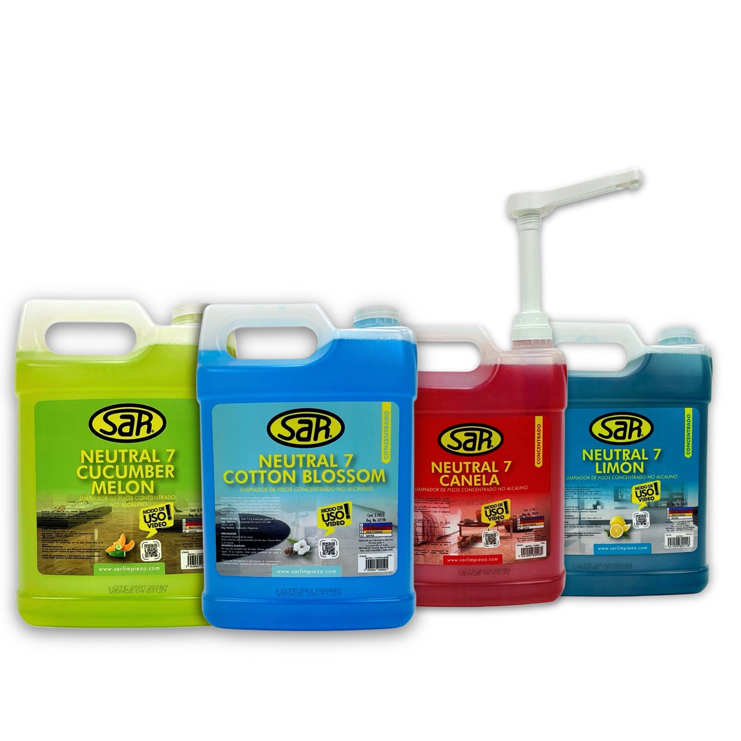 Bundle Neutral 7 -Shine & Care (4 Fragancias + Dosificador Gratis)