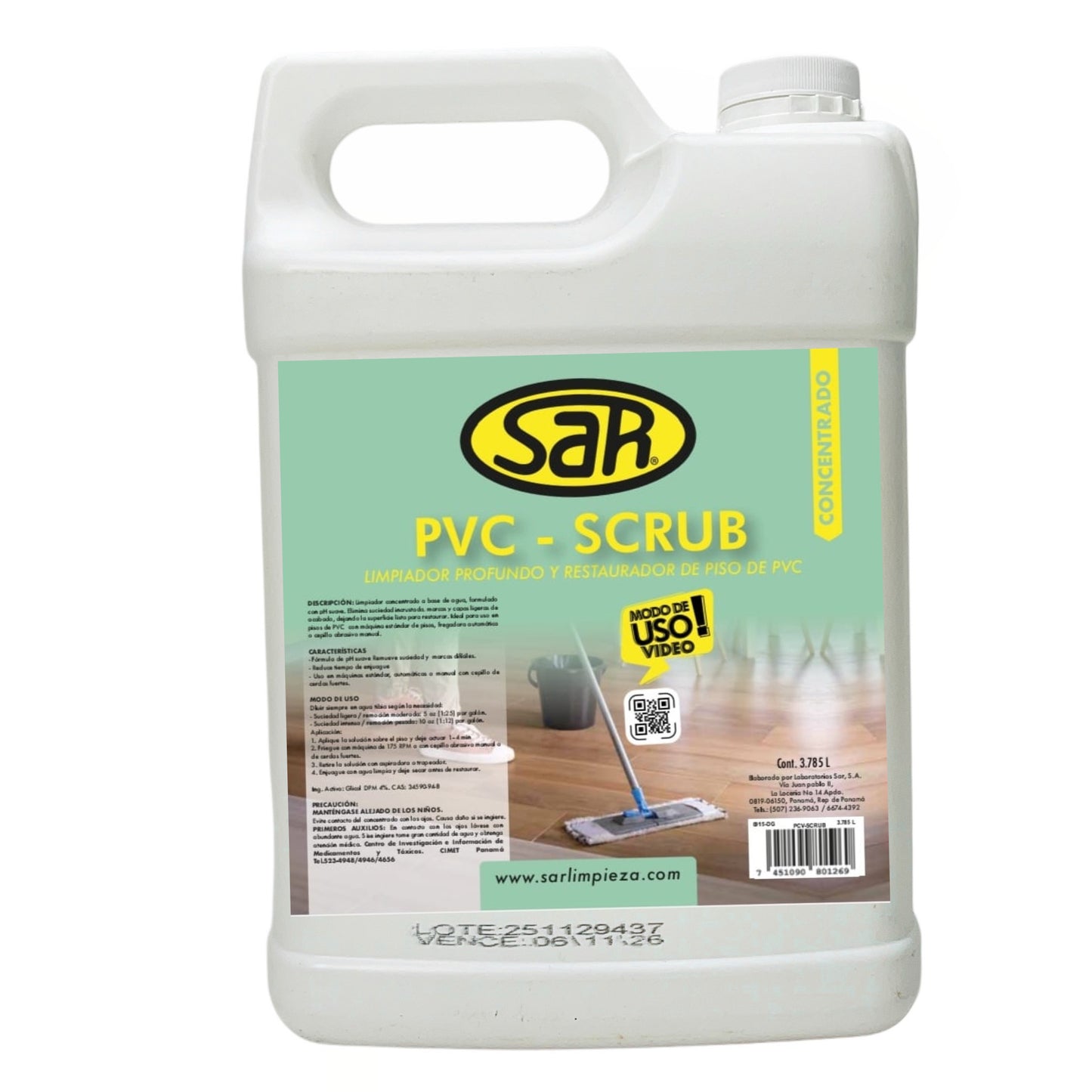 PVC SCRUB Limpiador  profundo para pisos de pvc